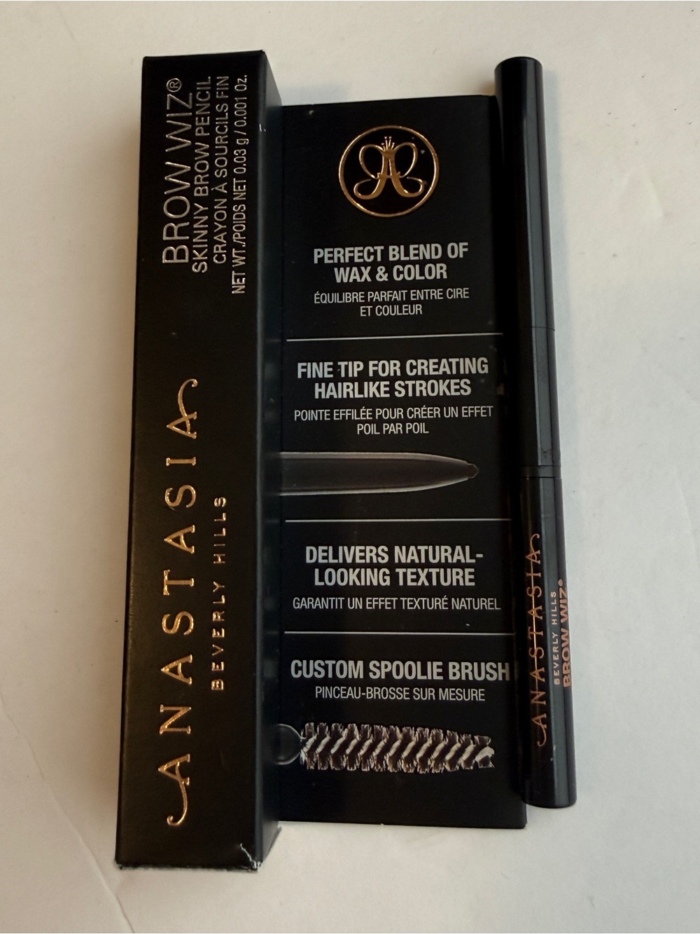 Anastasia Beverly Hills Brow Wiz Soft Brown Skinny Brow Pencil .003 oz NEW